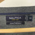 ノーティカ NAUTICA Luxury Performance ロゴ 刺繍 コットン モーダル Vネック ニット セーター オーバーサイズ メンズ 6X