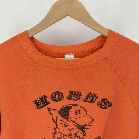HOBBS WINDCATS 猫 アニマル プリント ラグランスリーブ 裏起毛 スウェット ボロ メンズ