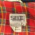 S.B.II 90s 裏地チェック柄 コットン フィッシュテール ステンカラーデニムコート メンズ JPN:S