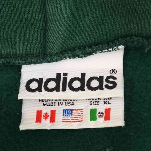 アディダス adidas USA製 万国旗タグ トレフォイルロゴ刺繍プルオーバーパーカー メンズ import:XL