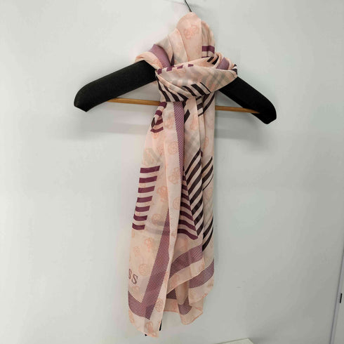 ゲス GUESS Vikky G Cube logo scarf ロゴ総柄大判スカーフ レディース