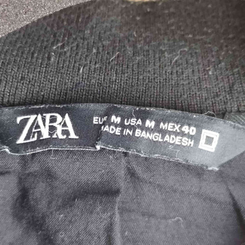 ザラ ZARA 鹿の子フルジップブルゾン メンズ import:M