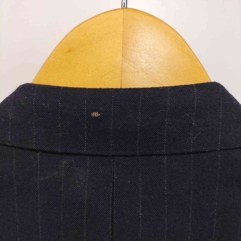 バーバリーズ BURBERRYS ピークドラペル ダブルプレスト ウール 4B テーラードジャケット 2タックスラックス ストライプ メンズ 100-90-180