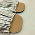 ジルサンダー JIL SANDER SANDAL ギャザー フラットサンダル スライドサンダル レザー シルバー メタリック レディース