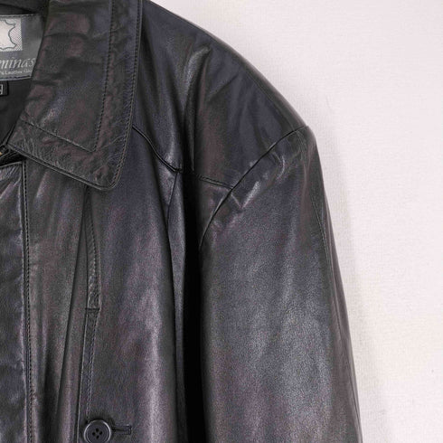 ROMAN ROMINAS 牛革ジップアップレザーコート メンズ LL