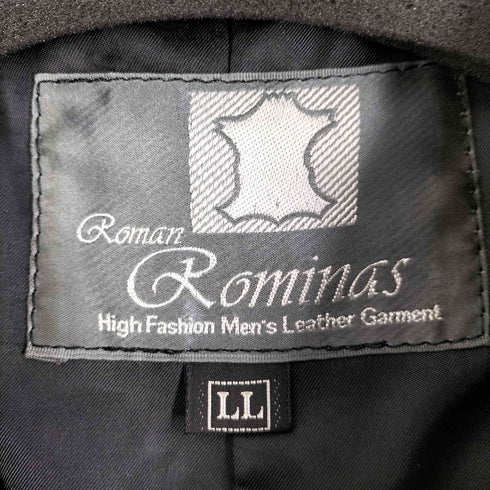 ROMAN ROMINAS 牛革ジップアップレザーコート メンズ LL
