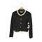 ザラ ZARA 金ボタン アクリルウールノーカラージャケット レディース import:S