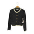 ザラ ZARA 金ボタン アクリルウールノーカラージャケット レディース import:S