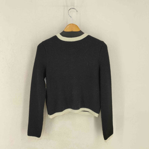 ザラ ZARA 金ボタン アクリルウールノーカラージャケット レディース import:S
