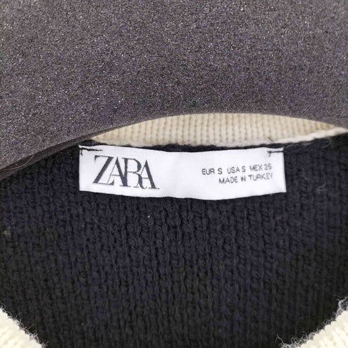 ザラ ZARA 金ボタン アクリルウールノーカラージャケット レディース import:S