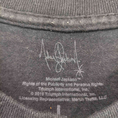 フロントプリントクルーネックTシャツ メンズ L