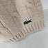ラコステ LACOSTE ロゴパッチ ケーブル編みニットマフラー レディース