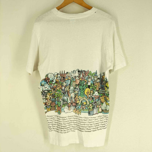フルーツオブザルーム FRUIT OF THE LOOM 90S USA製 VINTAGE DELTA AIRLINES CARTOON TEE デルタ航空 裾袖シングルステッチ メンズ import:L