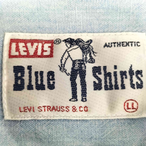 リーバイス Levis 90s BLUE SHIRTS サドルマンタグ オレンジタブ 半袖デニムシャツ メンズ LL