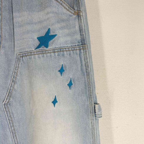 YOUTHBATH Patchwork Denim Pants パッチワーク デニムパンツ ジーンズ ダブルニー ステッチパンツ メンズ JPN:M