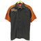 ハーレーダビッドソン HARLEY-DAVIDSON Little Boys' Orange Cotton Button Twill Pit Shirt 刺繍ロゴ 半袖シャツ メンズ import:M