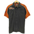 ハーレーダビッドソン HARLEY-DAVIDSON Little Boys' Orange Cotton Button Twill Pit Shirt 刺繍ロゴ 半袖シャツ メンズ import:M