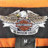 ハーレーダビッドソン HARLEY-DAVIDSON Little Boys' Orange Cotton Button Twill Pit Shirt 刺繍ロゴ 半袖シャツ メンズ import:M