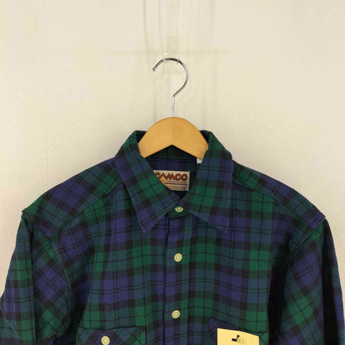 カムコ CAMCO MADE IN INDIA 両ポケ ブラックウォッチ コットンネルシャツ メンズ import:L