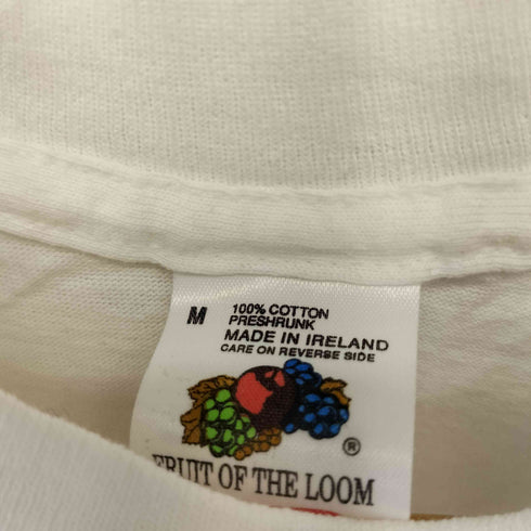 フルーツオブザルーム FRUIT OF THE LOOM 90S MADE IN IRELAND 1991年コピーライト シングルステッチ フロントプリントTシャツ メンズ import:M