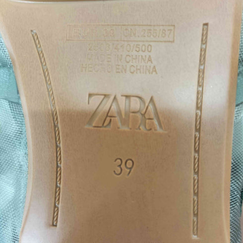 ザラ ZARA 花柄メッシュ刺繍パンプス レディース 39