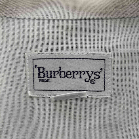 バーバリーズ BURBERRYS 90S ロゴ 刺繍 コットン レギュラーカラー シャツ メンズ import:M