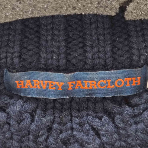 ハーヴェイフェアクロス Harvey faircloth クレイジーパターンパッチクルーネックニットセーター ミンクファードッキング メンズ JPN:S