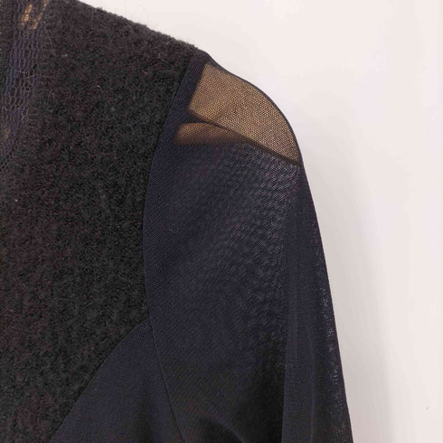 イタリア製 異素材切替 花柄 シアー L/S カットソー レディース JPN:S