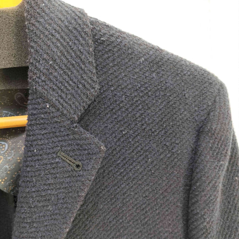 タカキュー TAKA Q イタリア製 背抜き ペイズリー柄 ハーフチェスターコート メンズ import:M