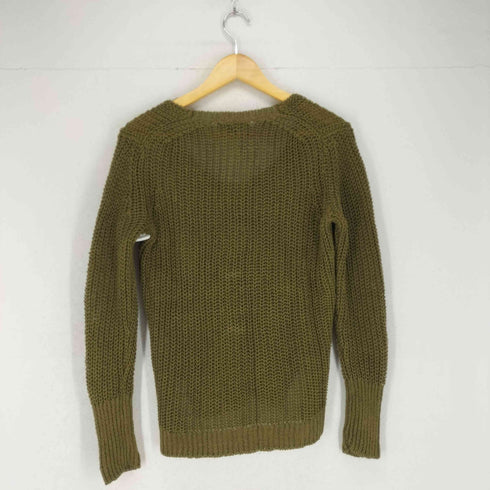 バナナリパブリック BANANA REPUBLIC イタリアンリネン100 サイドスリットVネックニット レディース JPN:M