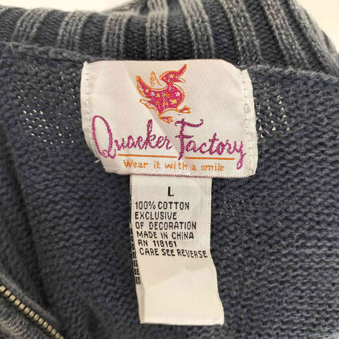 QUACKER FACTORY デニムポケットドライバーズニット メンズ JPN:L