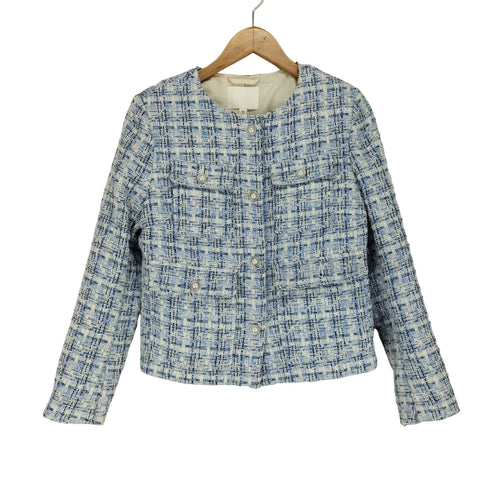 エイチアンドエム H&M ツイードノーカラージャケット レディース import:S