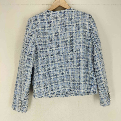 エイチアンドエム H&M ツイードノーカラージャケット レディース import:S