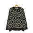 BANGOULUO 総柄 コットンポリ ニット メンズ import:M