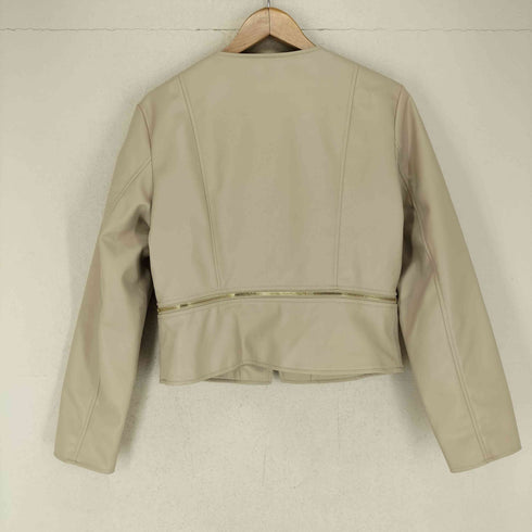 ザラ ZARA 2wayペプラムライダースジャケット レディース import:L