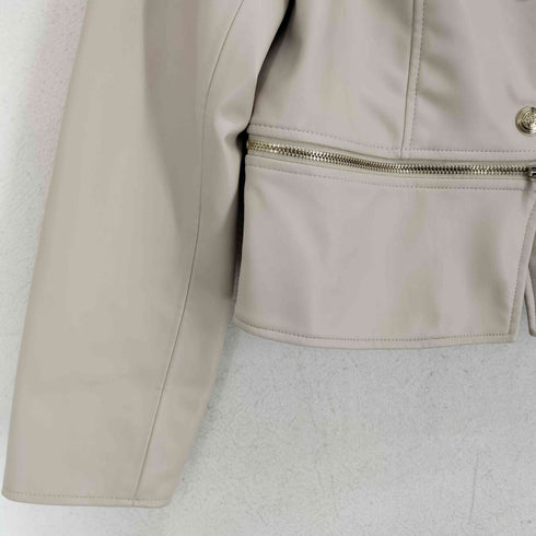 ザラ ZARA 2wayペプラムライダースジャケット レディース import:L