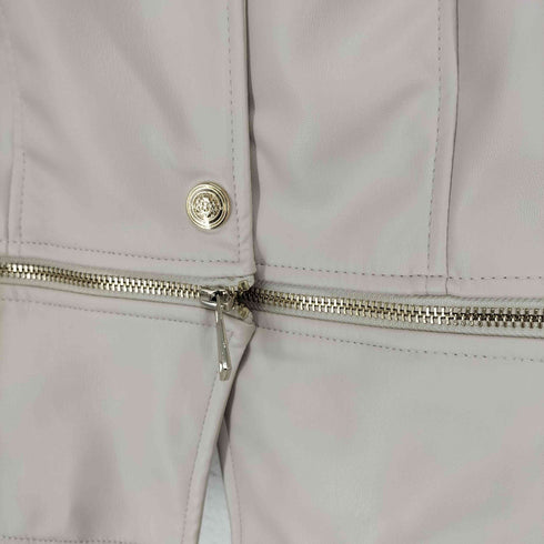 ザラ ZARA 2wayペプラムライダースジャケット レディース import:L