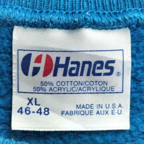 ヘインズ Hanes 80s USA製 キャラクタープリント ラグラン スウェット メンズ import:XL