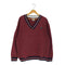 オニータ ONEITA 90s USA製 POWER SWEATS ロゴ刺繍 Vネックスウェット メンズ import:L