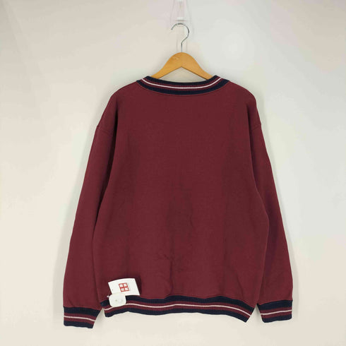 オニータ ONEITA 90s USA製 POWER SWEATS ロゴ刺繍 Vネックスウェット メンズ import:L