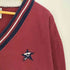 オニータ ONEITA 90s USA製 POWER SWEATS ロゴ刺繍 Vネックスウェット メンズ import:L