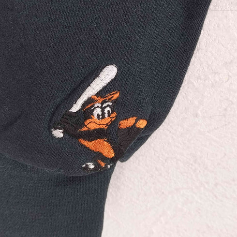 企業ロゴ刺繍モックネックスウェット メンズ