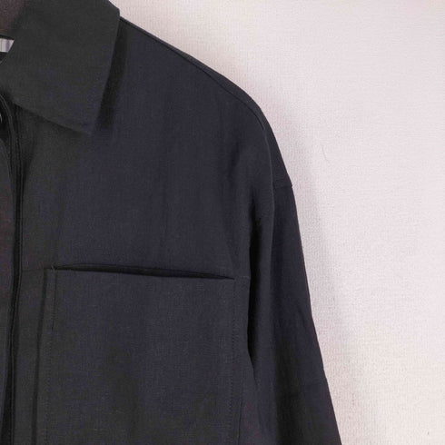 ザラ ZARA LINEN BLEND CROP JACKET リネンブレンドクロップドジャケット 裏地ストライプ 短丈 レディース import:S