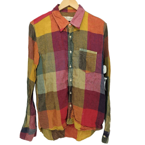 レミレリーフ REMI RELIEF リネン L/S チェックシャツ マルチカラー メンズ JPN:S