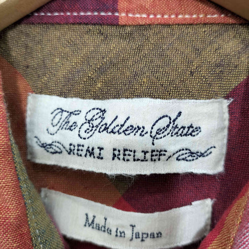 レミレリーフ REMI RELIEF リネン L/S チェックシャツ マルチカラー メンズ JPN:S