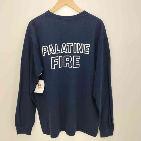 消防隊 プリント L/S クルーネック Tシャツ メンズ