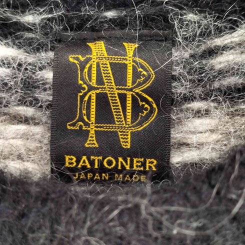 バトナー BATONER ノルディックモヘアクルーネックプルオーバー メンズ 1