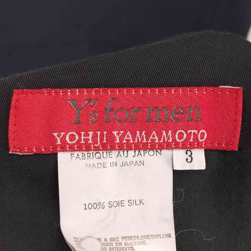 ワイズフォーメン Ys for men 90S 赤タグ 総シルク バックコードイージーパンツ メンズ JPN:3