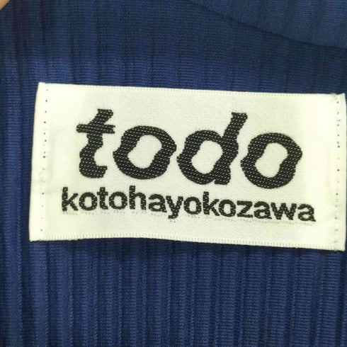 トゥードゥーコトハヨコザワ todo kotoha yokozawa 変形プリーツトップス レディース