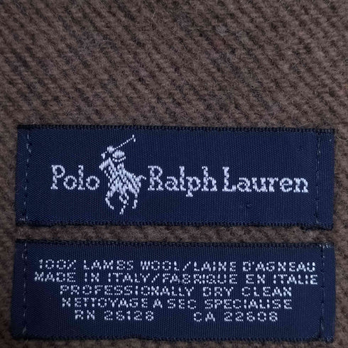 ポロラルフローレン POLO RALPH LAUREN バイカラー ビッグポニー ウール フリンジマフラー メンズ